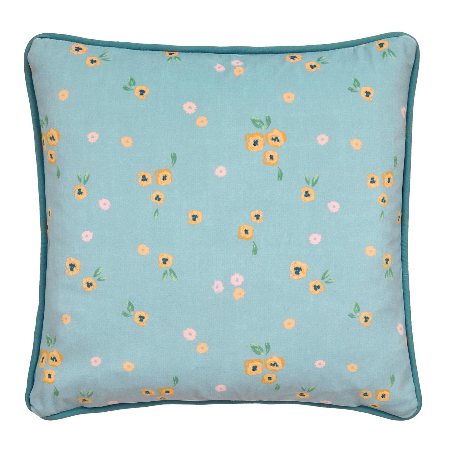 Abstract Poppy Velvet Reversible Cushion (43cm x 43cm)