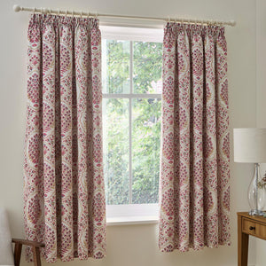 Ashmead Berry Pencil Pleat Curtains