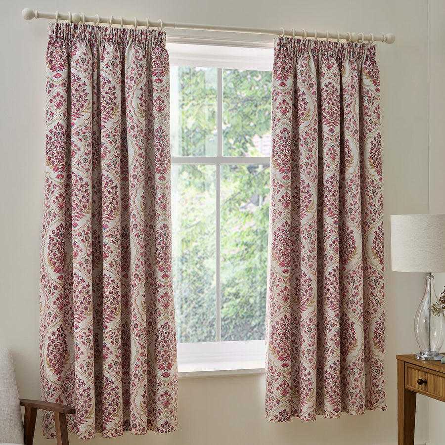 Ashmead Berry Pencil Pleat Curtains