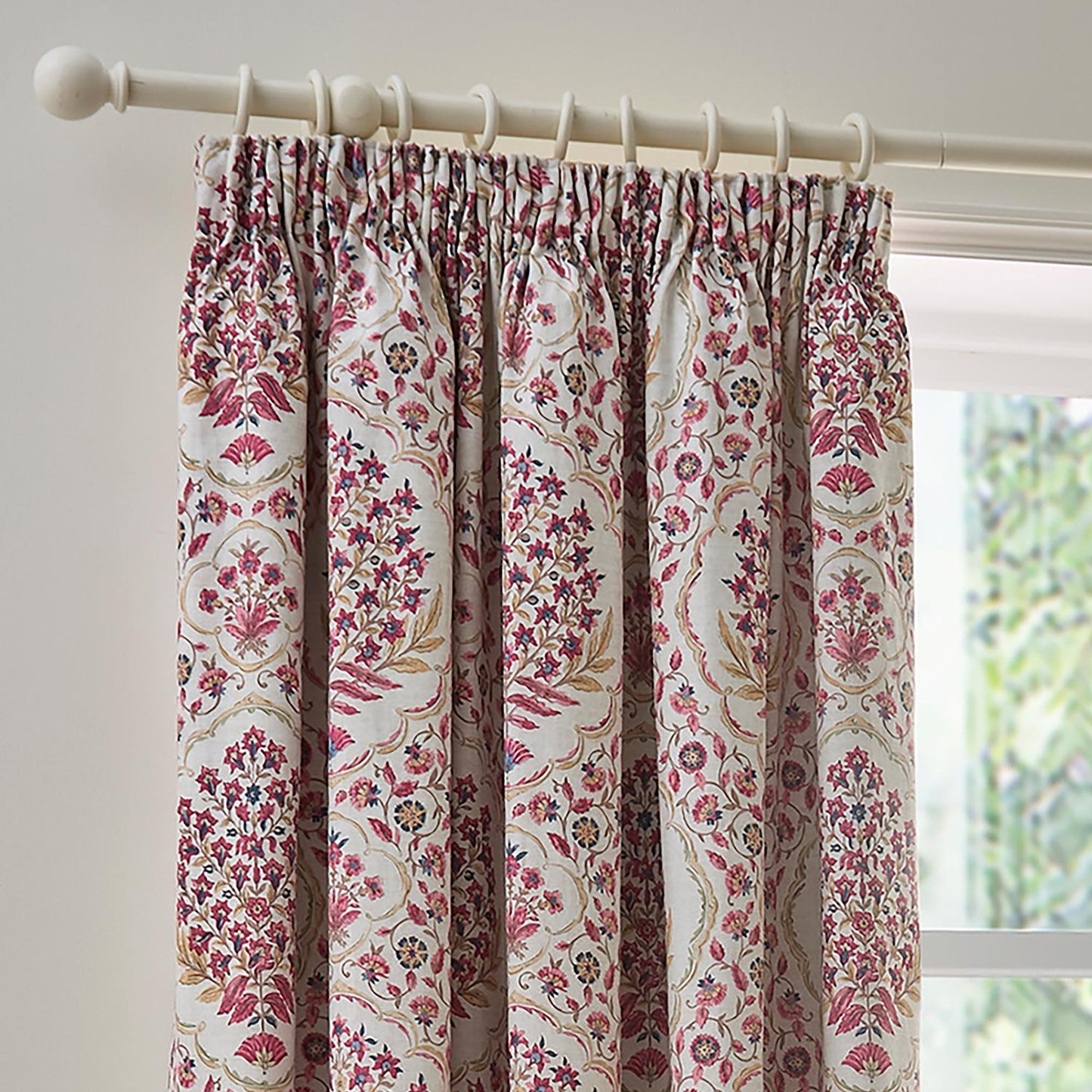 Ashmead Berry Pencil Pleat Curtains