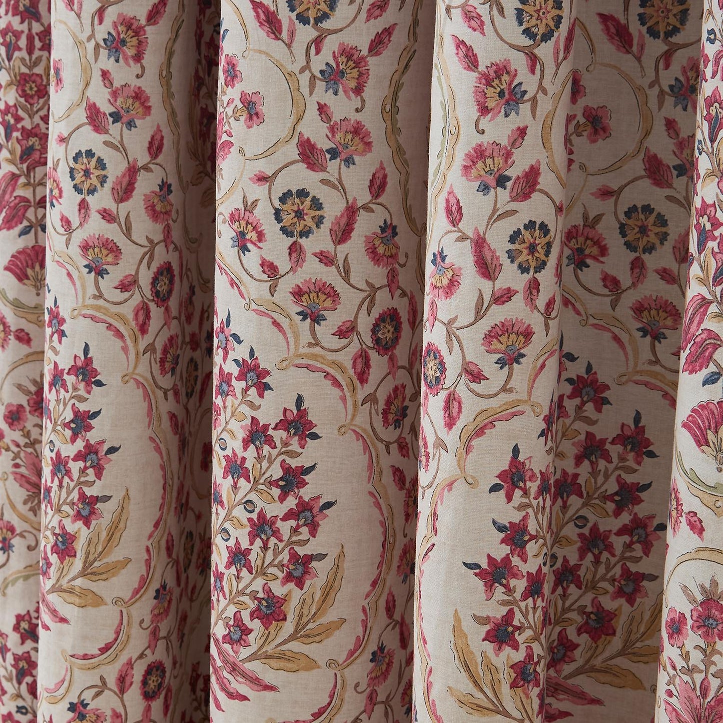 Ashmead Berry Pencil Pleat Curtains