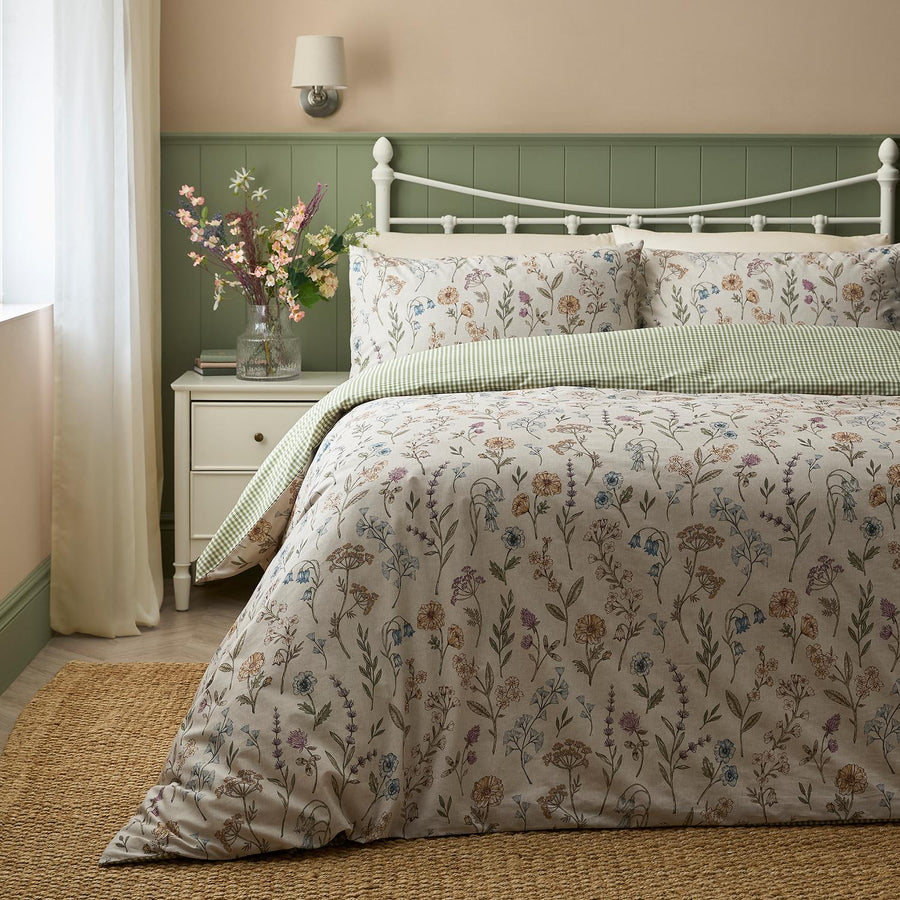 Meadow Floral Reversible Duvet Set
