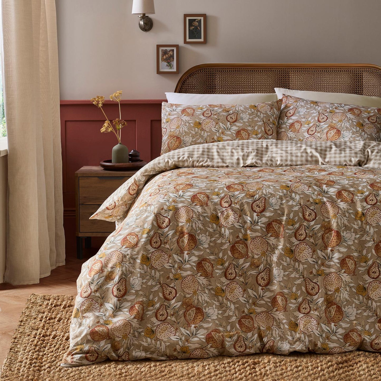 Orchard Pears Reversible Natural Duvet Set