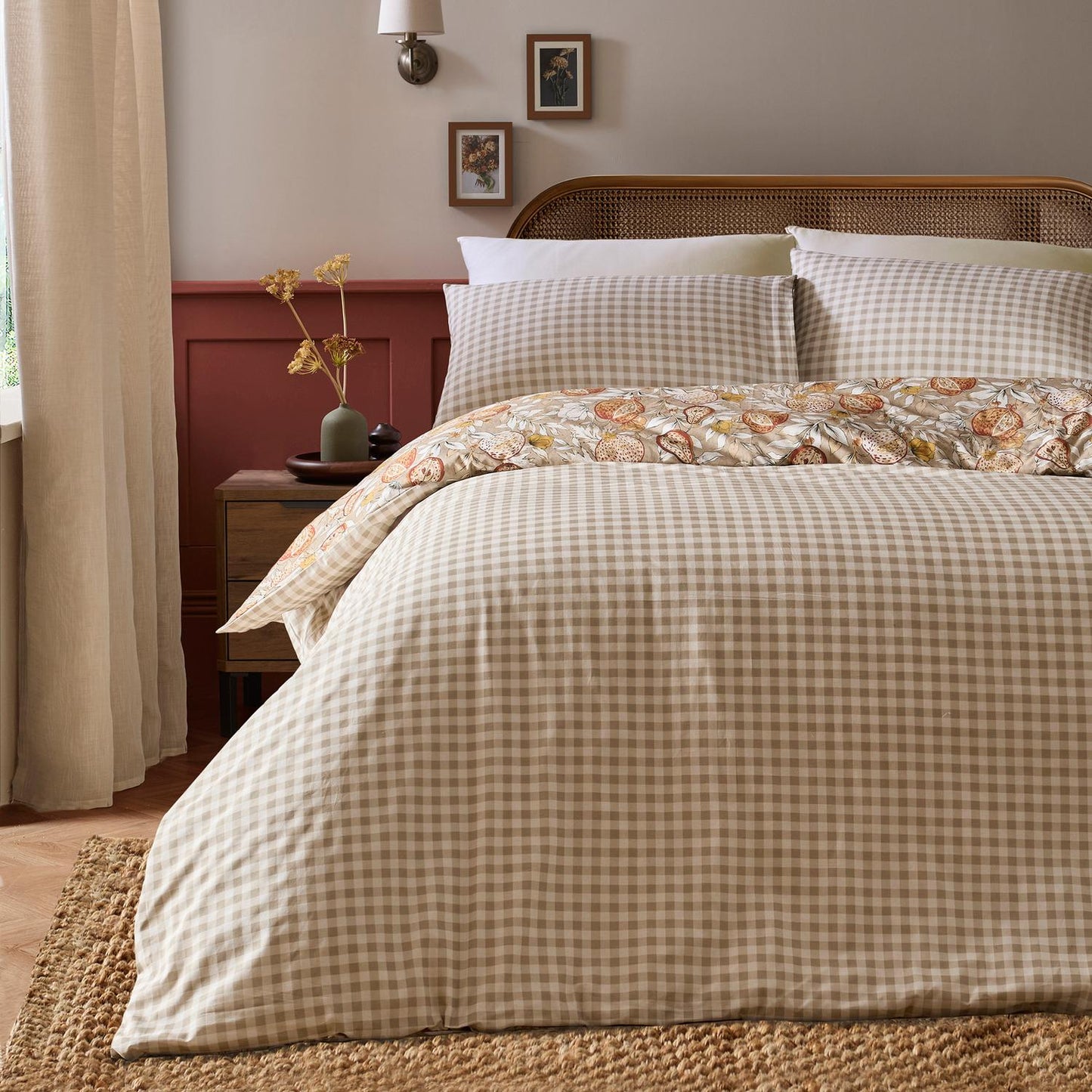 Orchard Pears Reversible Natural Duvet Set