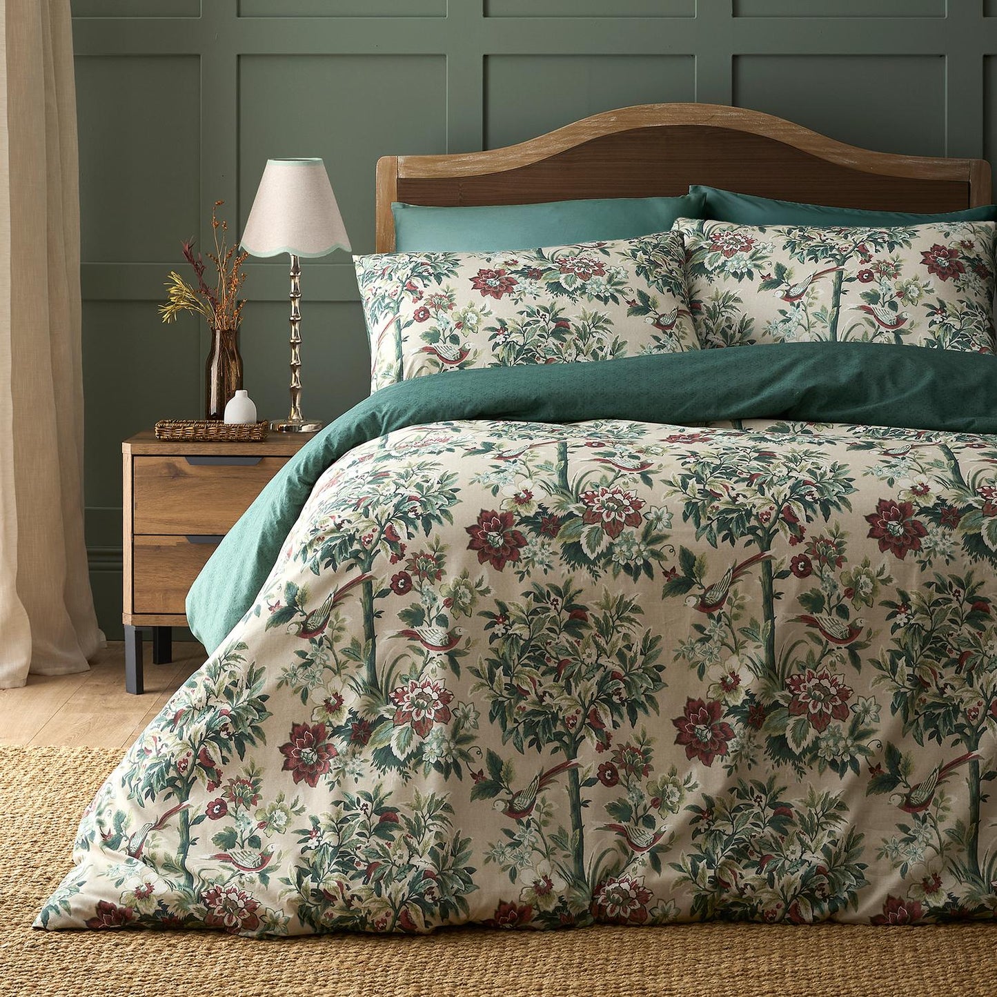 Otillie Tapestry Natural Reversible Duvet Set
