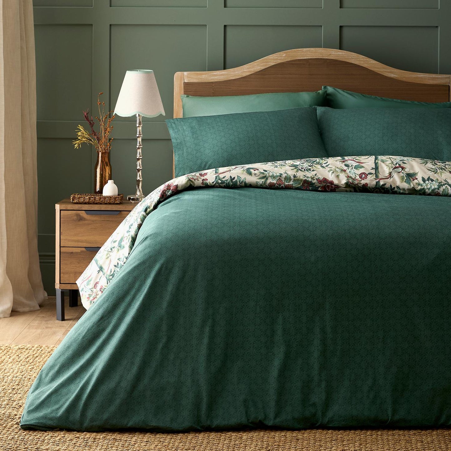 Otillie Tapestry Natural Reversible Duvet Set