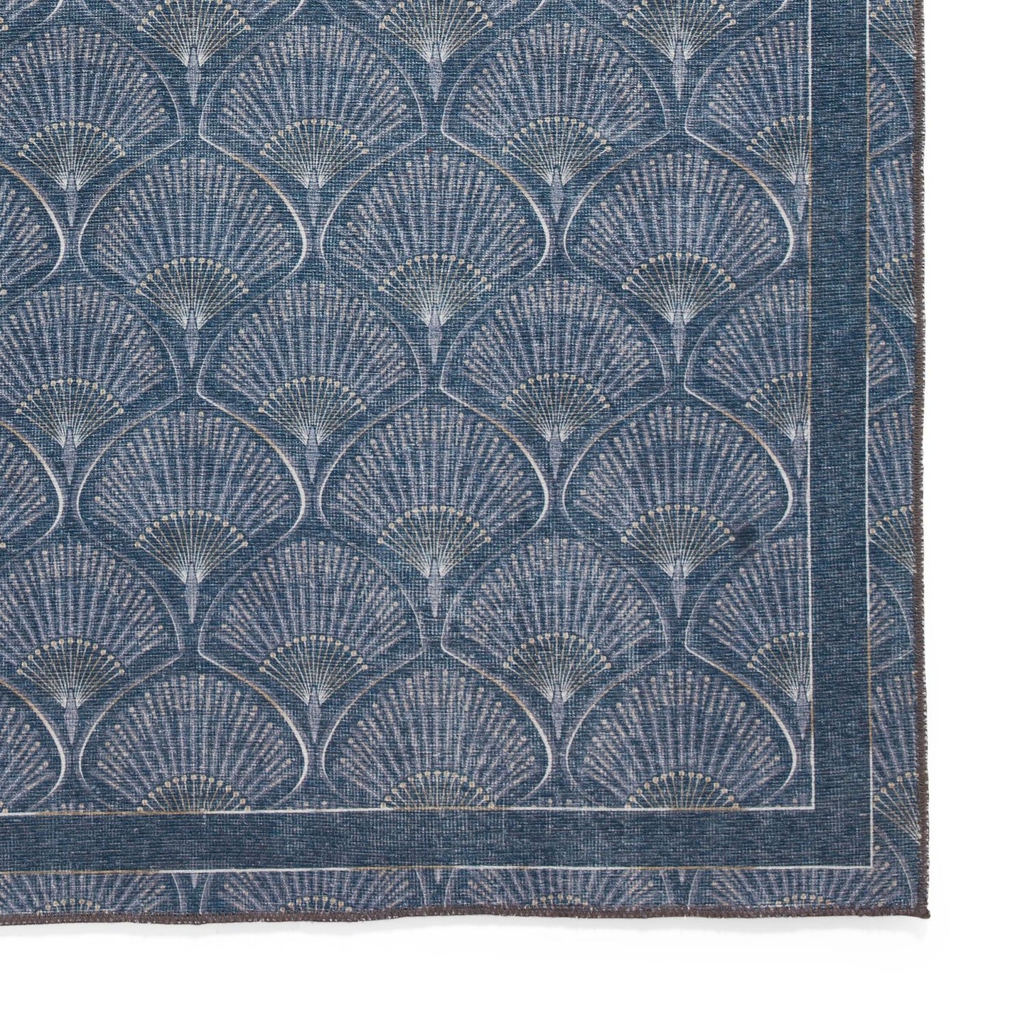 Catherine Lansfield Deco Peacock Blue Rug