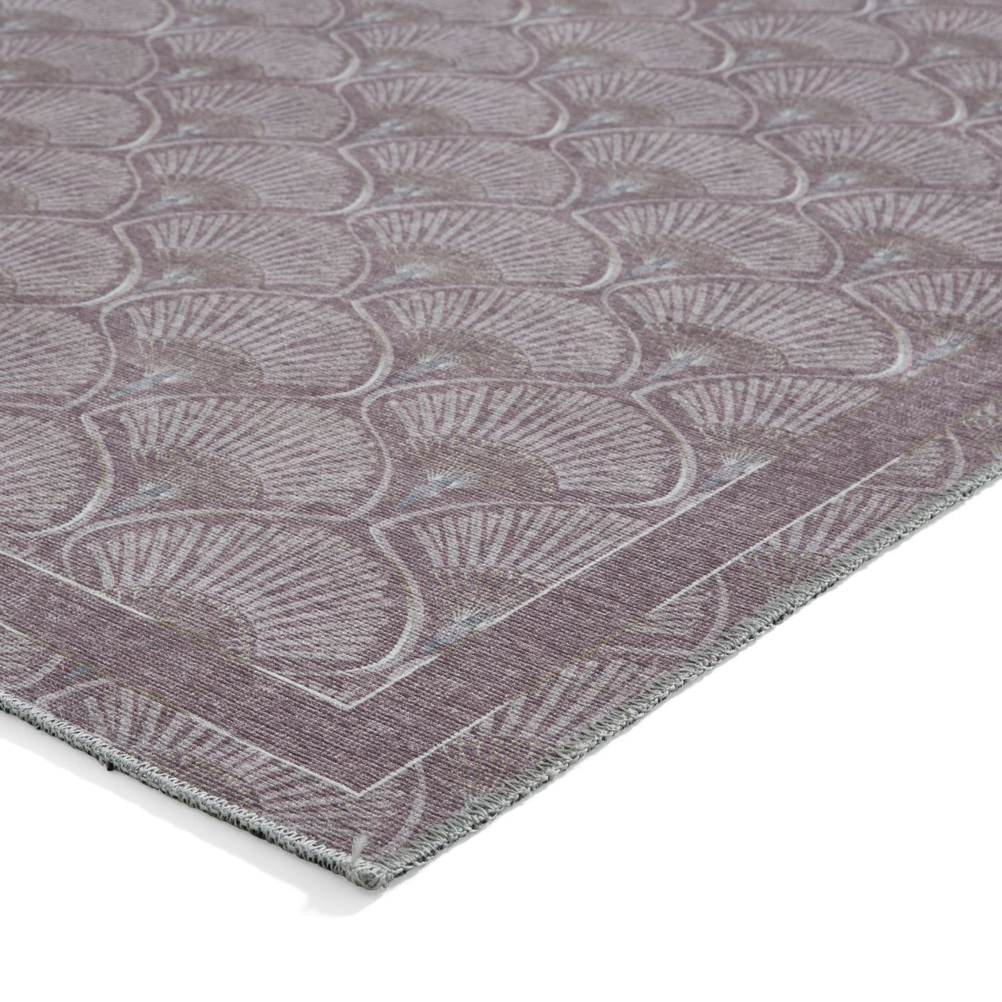 Catherine Lansfield Deco Peacock Lilac Rug