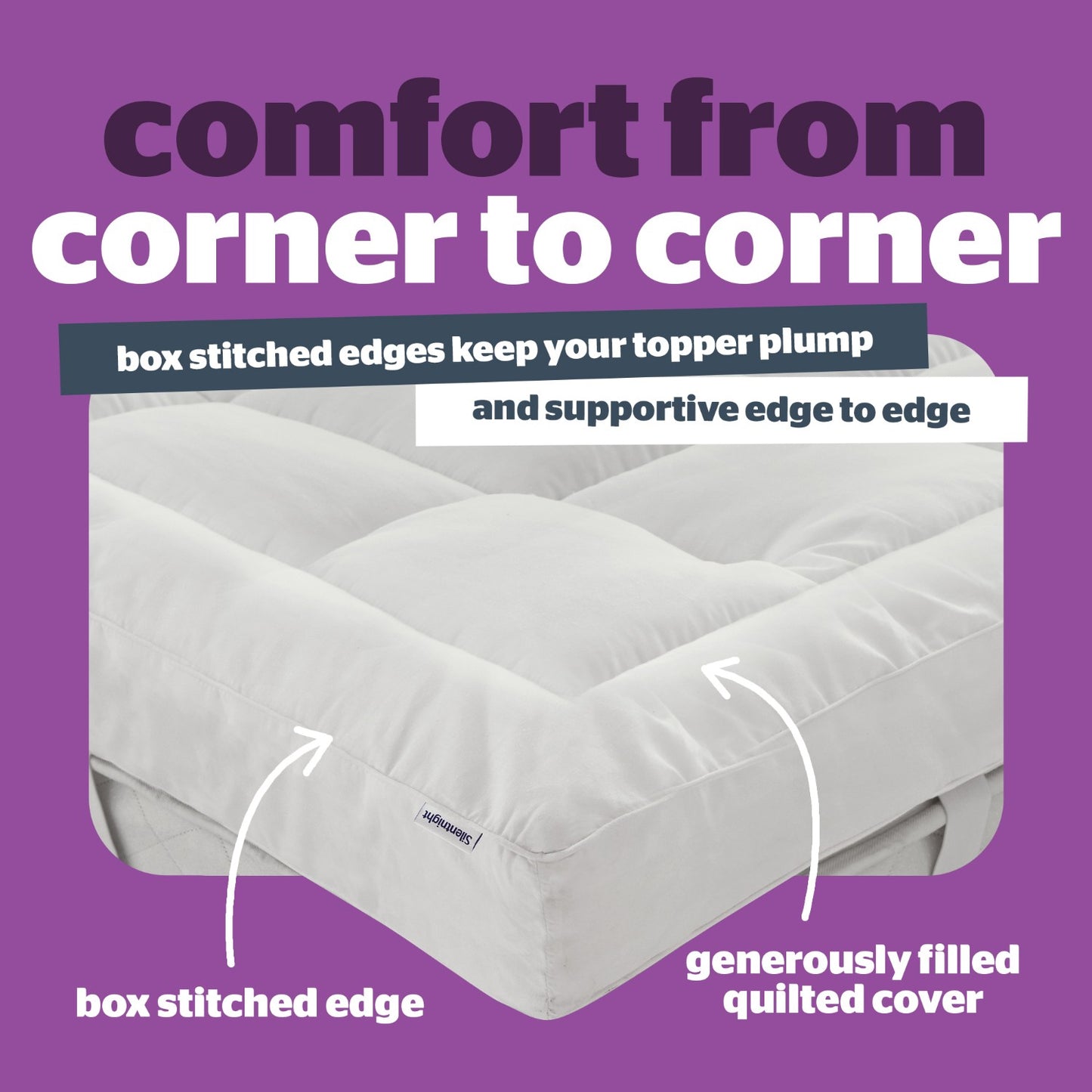 Silentnight White Deep Sleep Ultimate 1000 Mattress Topper