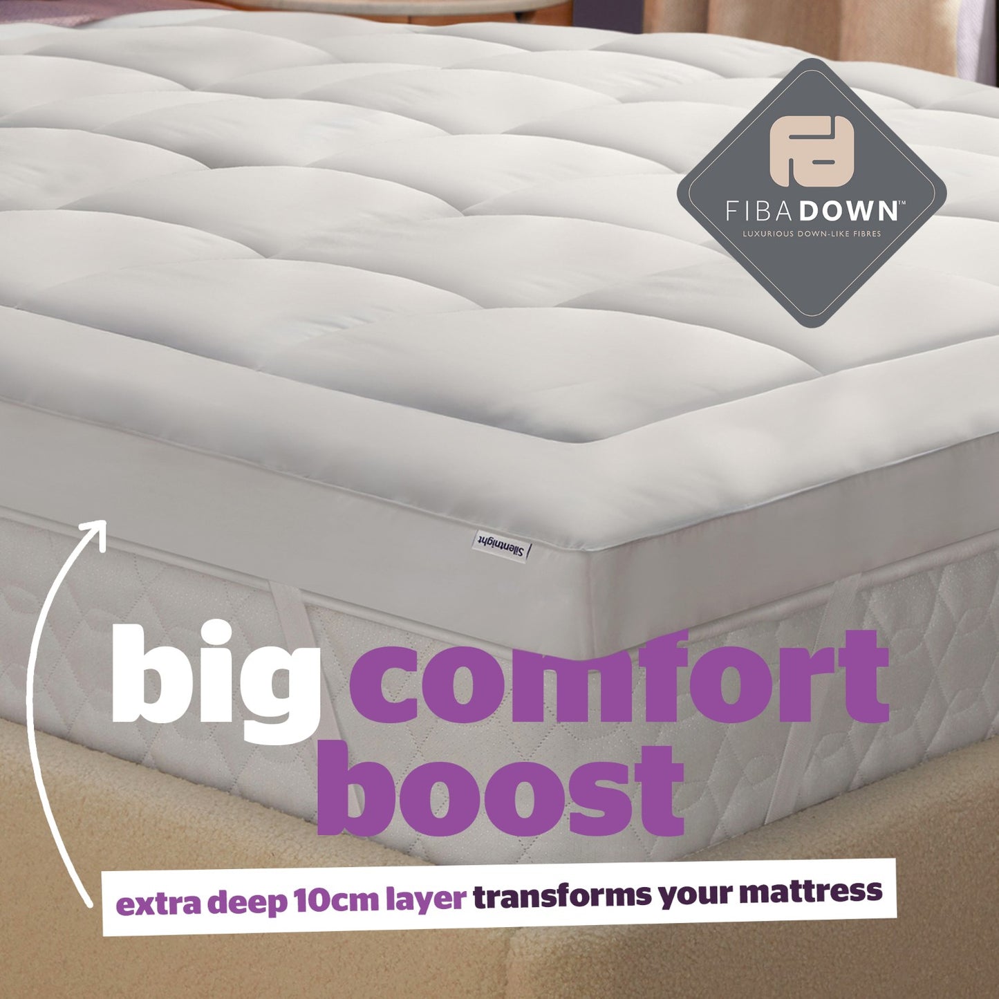 Silentnight White Deep Sleep Ultimate 1000 Mattress Topper