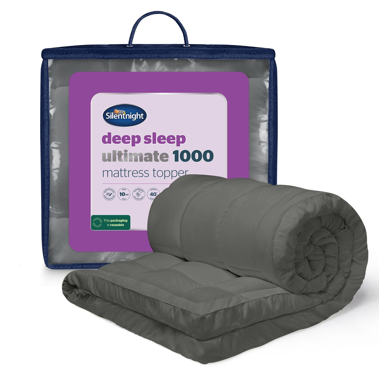 Silentnight Charcoal Deep Sleep Ultimate 1000 Mattress Topper