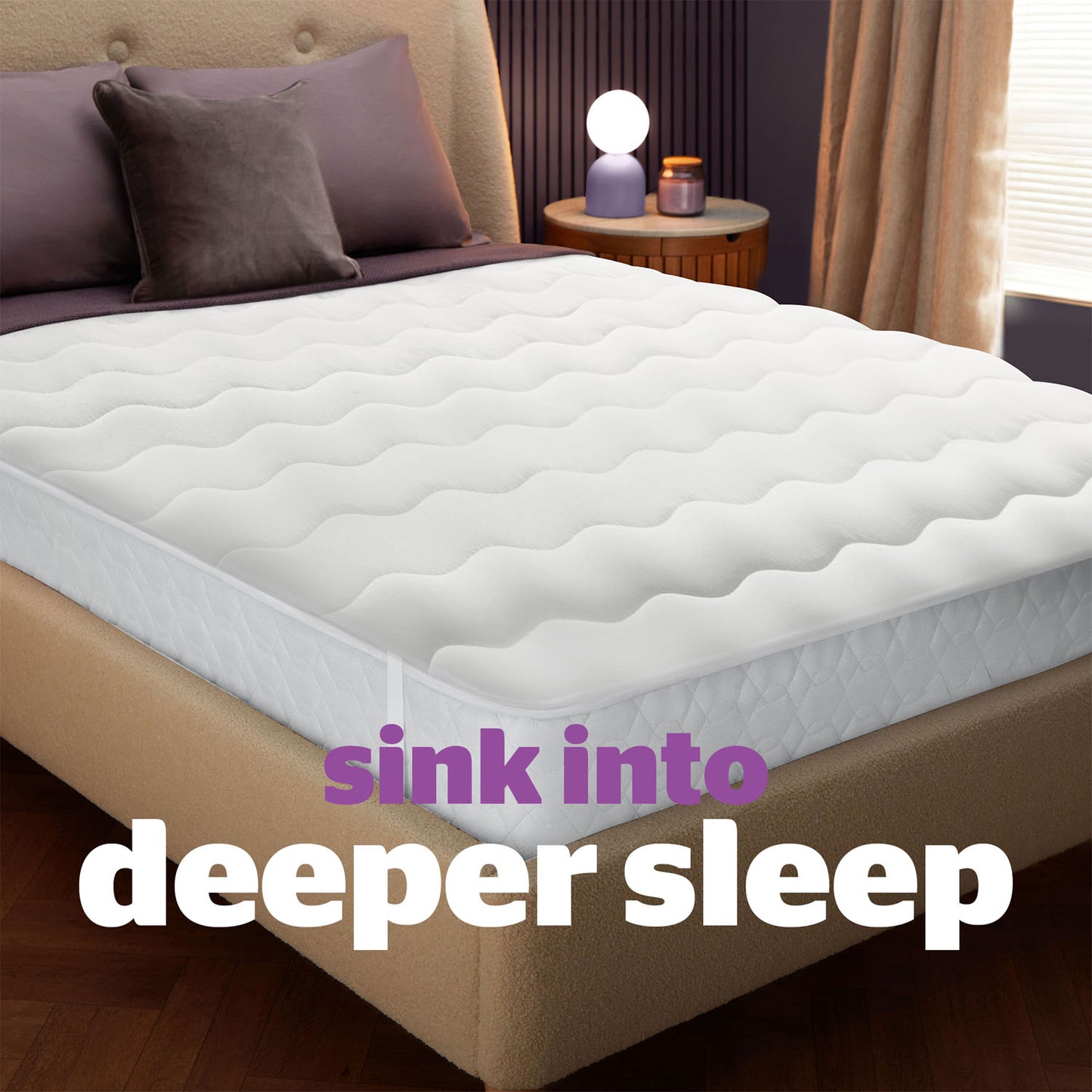 Silentnight Deep Sleep Wavy Stitch 2.5cm Mattress Topper