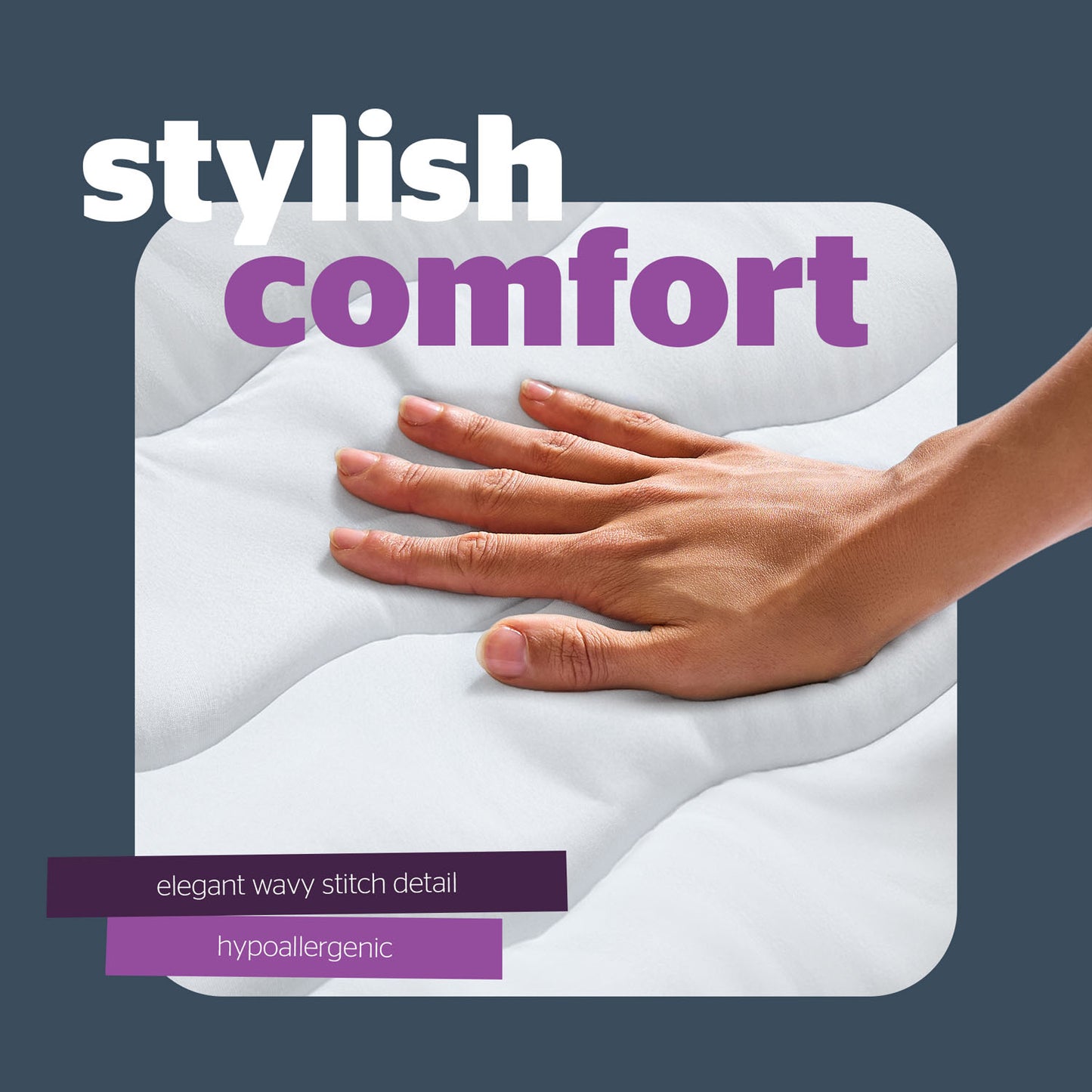Silentnight Deep Sleep Wavy Stitch 2.5cm Mattress Topper