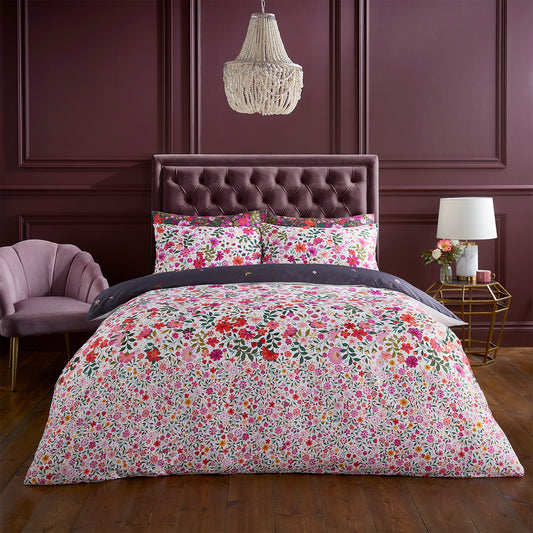 Sara Miller Ditsy Floral Mulberry 220TC Cotton Duvet Set