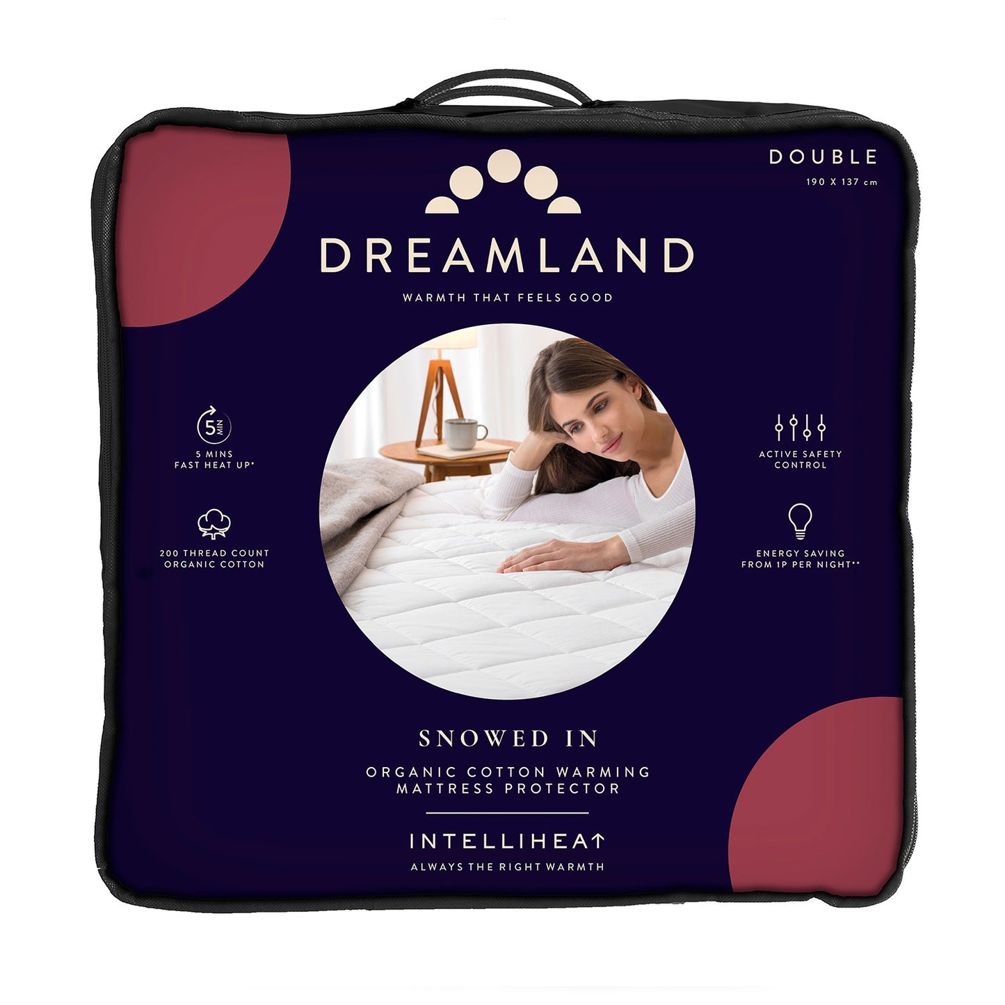 Dreamland Organic Cotton Warming Mattress Protector