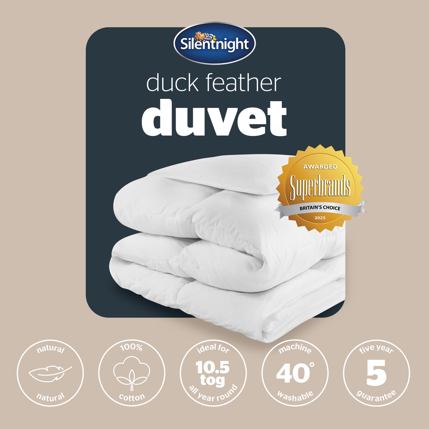 Silentnight Duck Feather 10.5 Tog Duvet