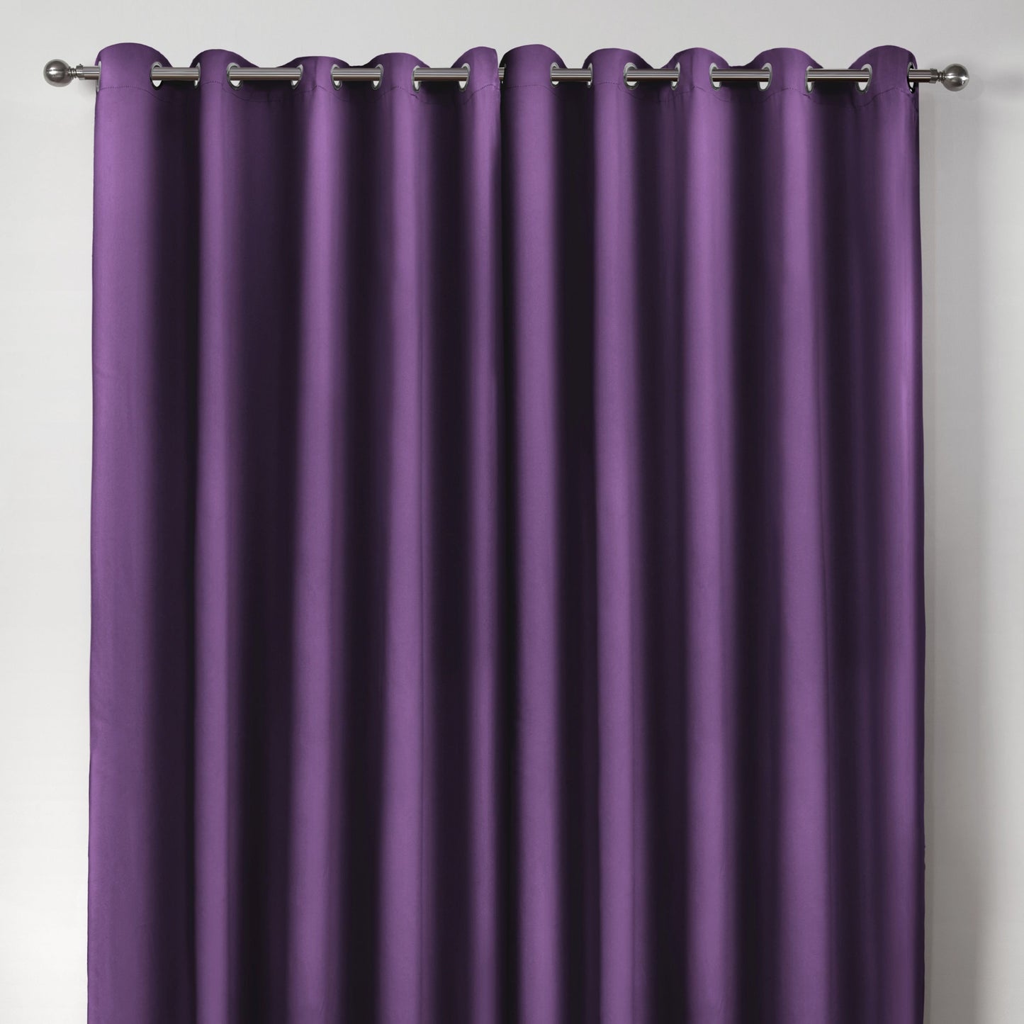 Cali Amethyst Purple Thermal Blackout Eyelet Curtains