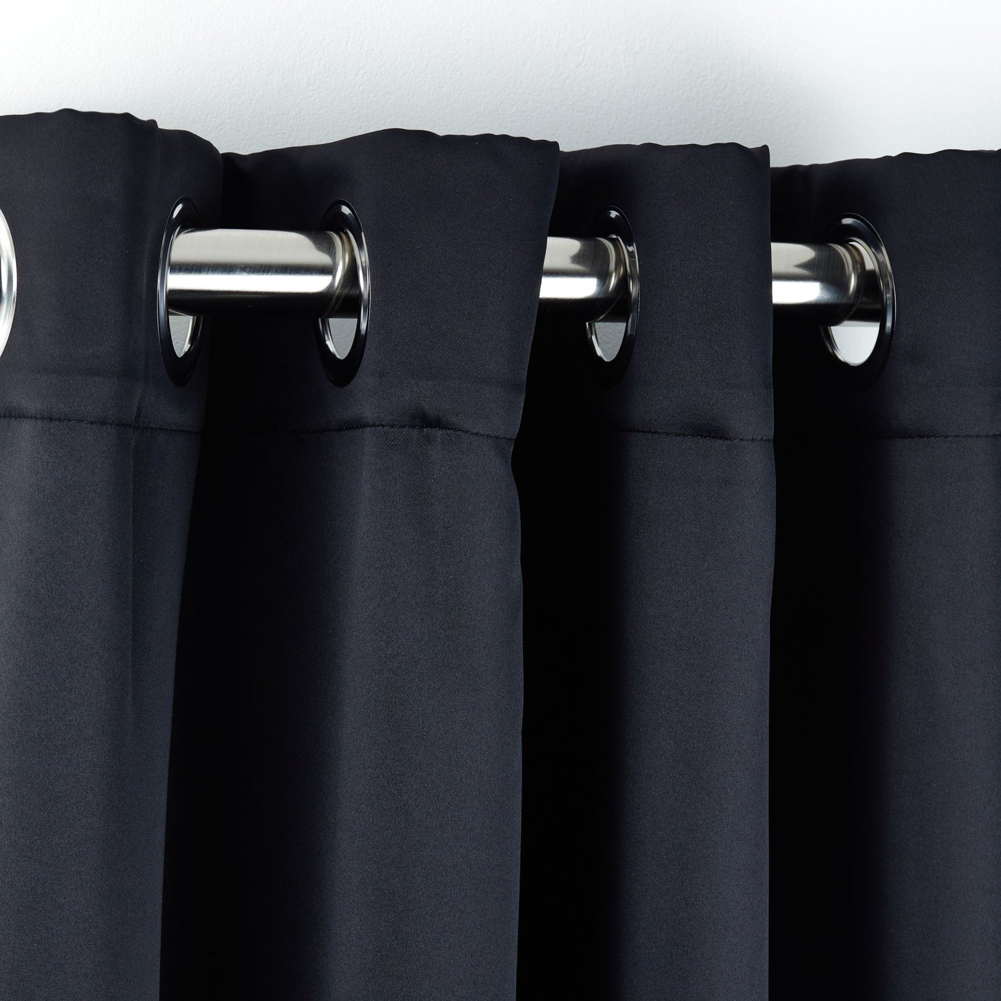 Cali Black Thermal Blackout Eyelet Curtains