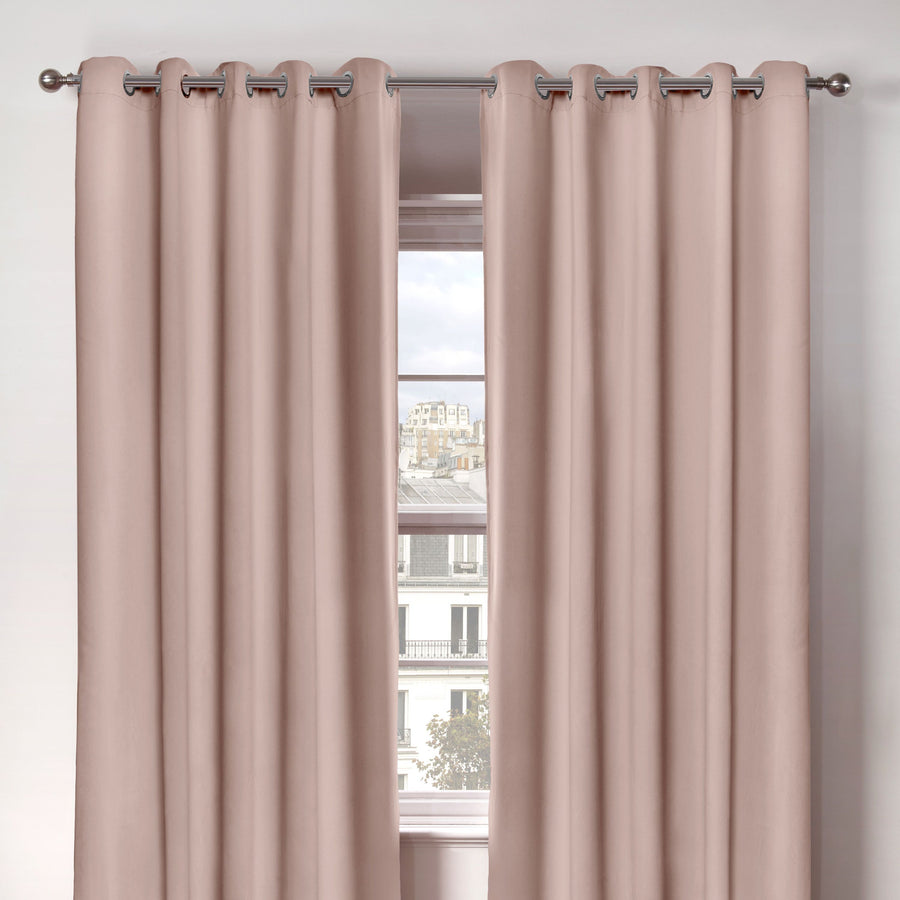 Cali Blush Pink Thermal Eyelet Curtains