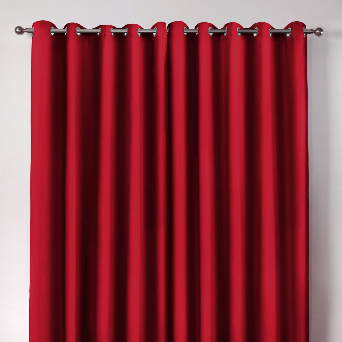 Cali Red Thermal Blackout Eyelet Curtains