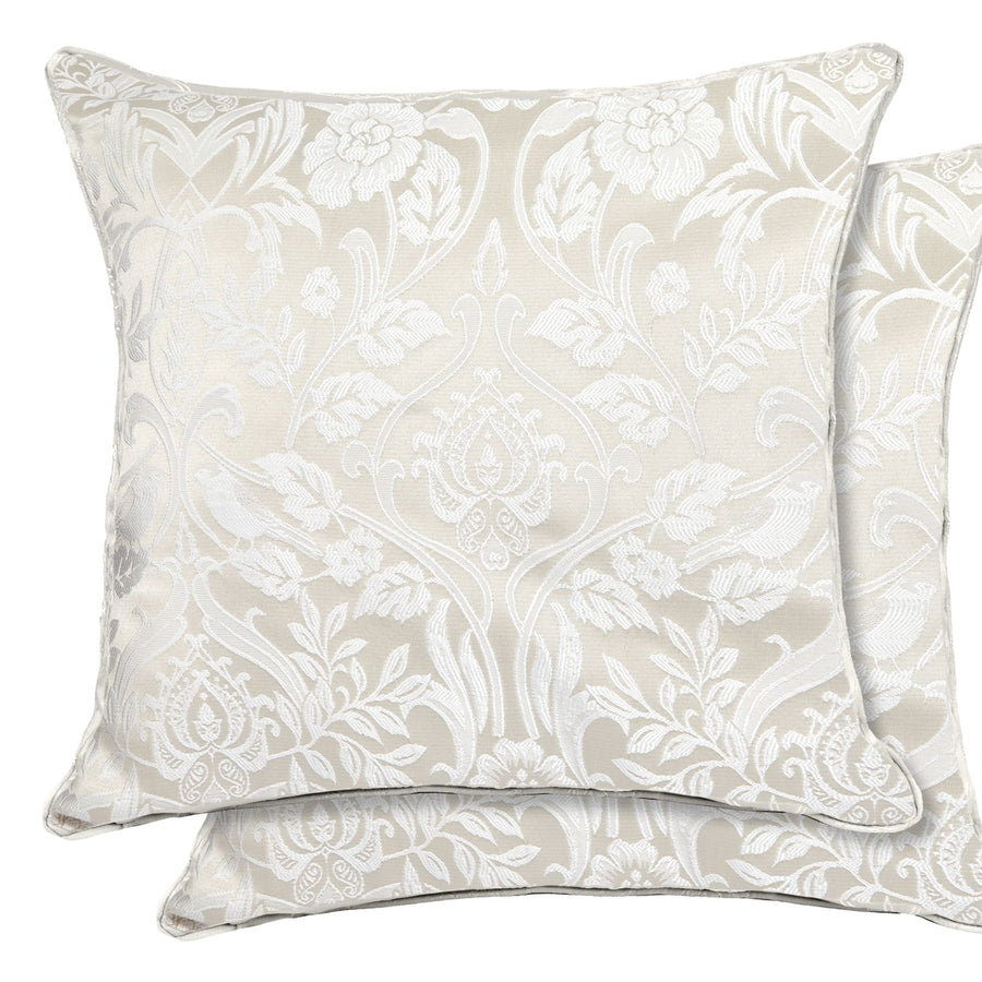 Eden Cream Jacquard Cushion Cover Pair (43cm x 43cm)