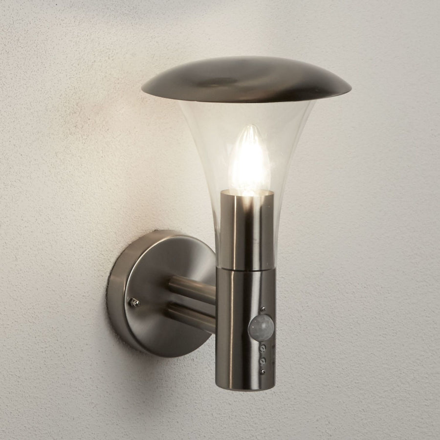 PIR Candle Outdoor Hardwired Motion Sensor Wall Light