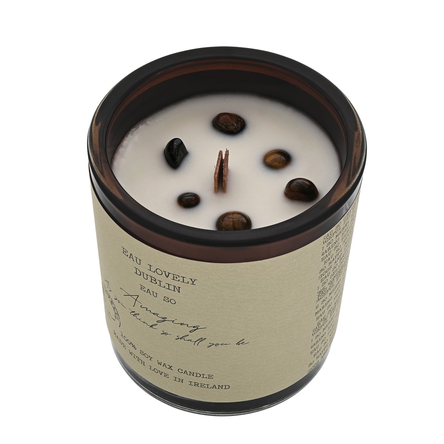 Eau Lovely Eau So Amazing Tiger Eye Wood Wick Candle