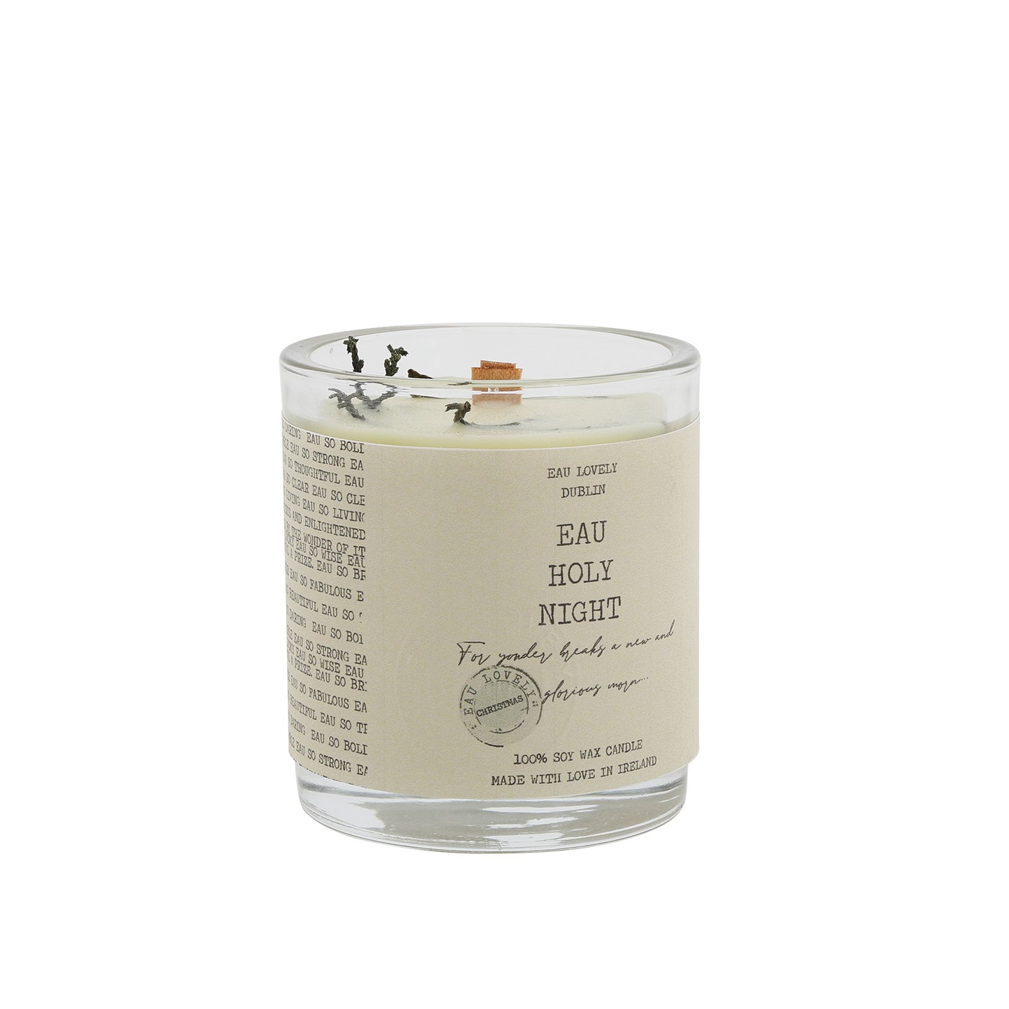 Eau Lovely Eau Holy Night Christmas Wood Wick Candle