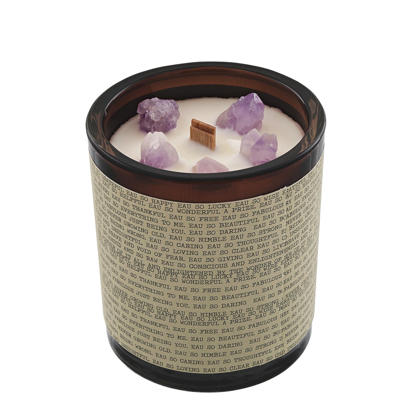 Eau Lovely Eau So Relaxed Amethyst Wood Wick Candle