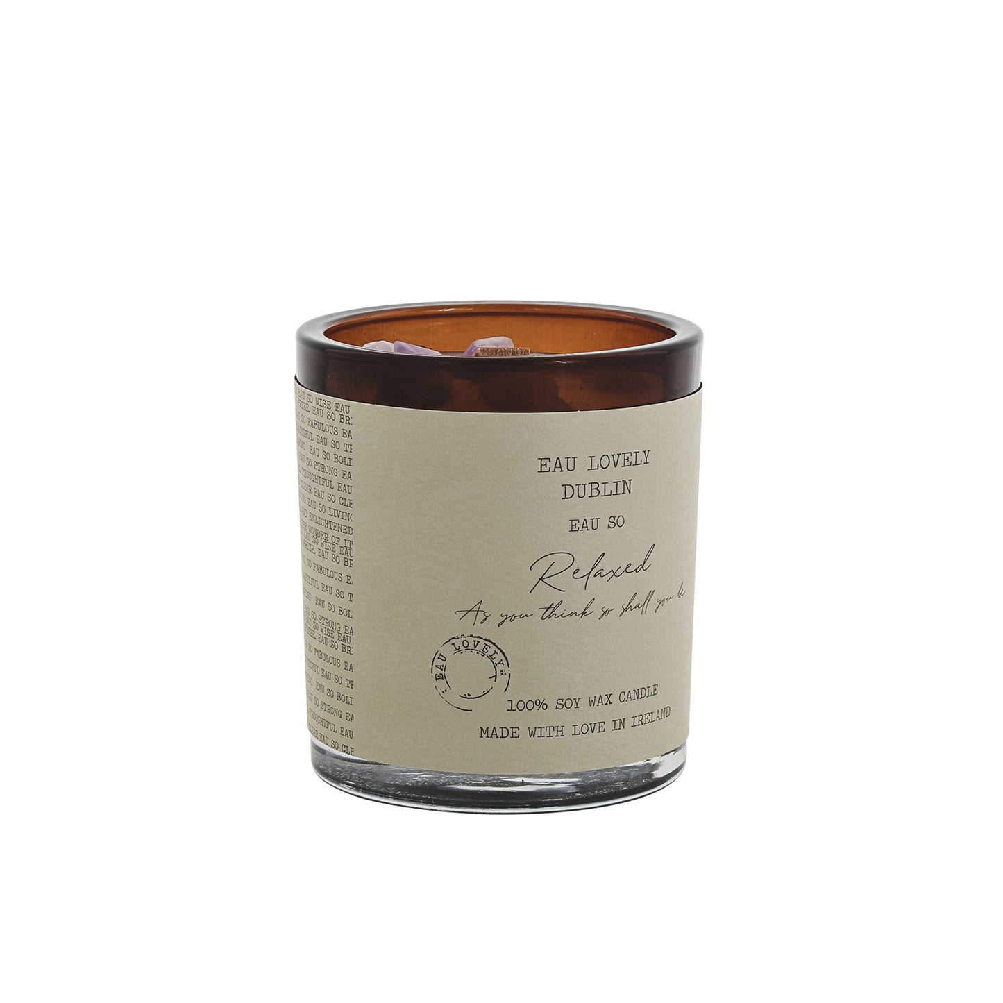 Eau Lovely Eau So Relaxed Amethyst Wood Wick Candle