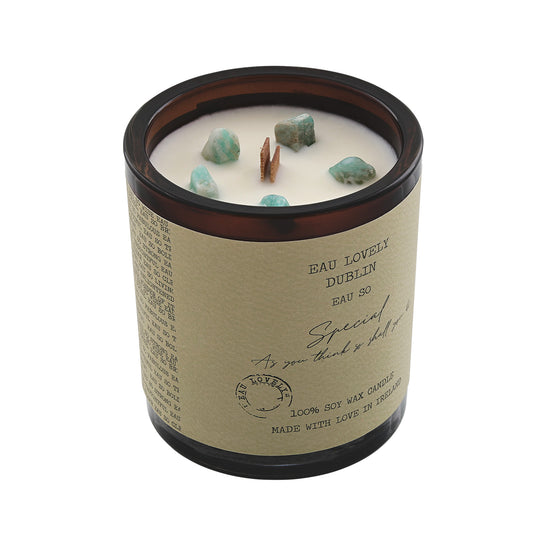 Eau Lovely Eau So Special Green Aventurine Wood Wick Candle