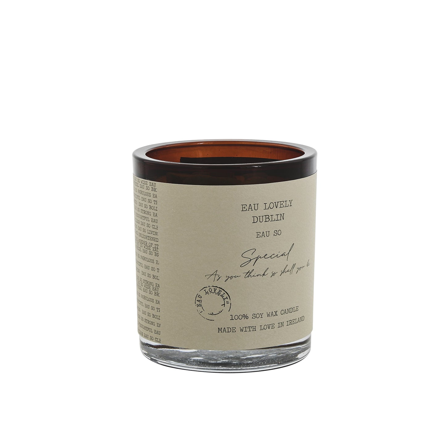 Eau Lovely Eau So Special Green Aventurine Wood Wick Candle