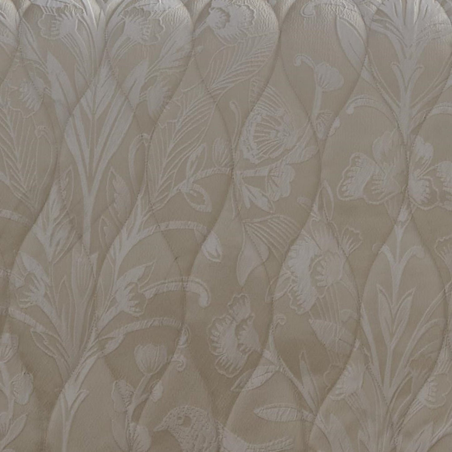 Elysia Champagne Quilted Jacquard Bedspread