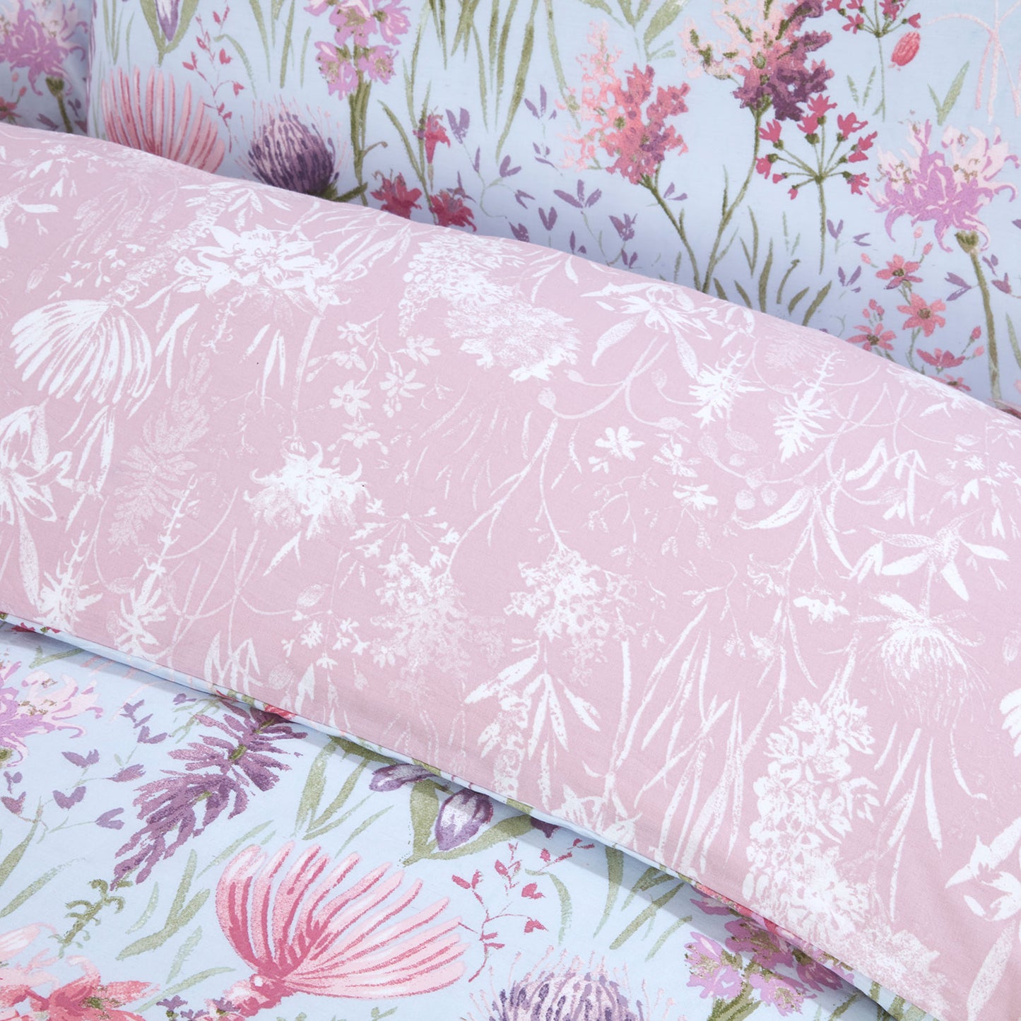 Lily Pink Floral Reversible Duvet Set