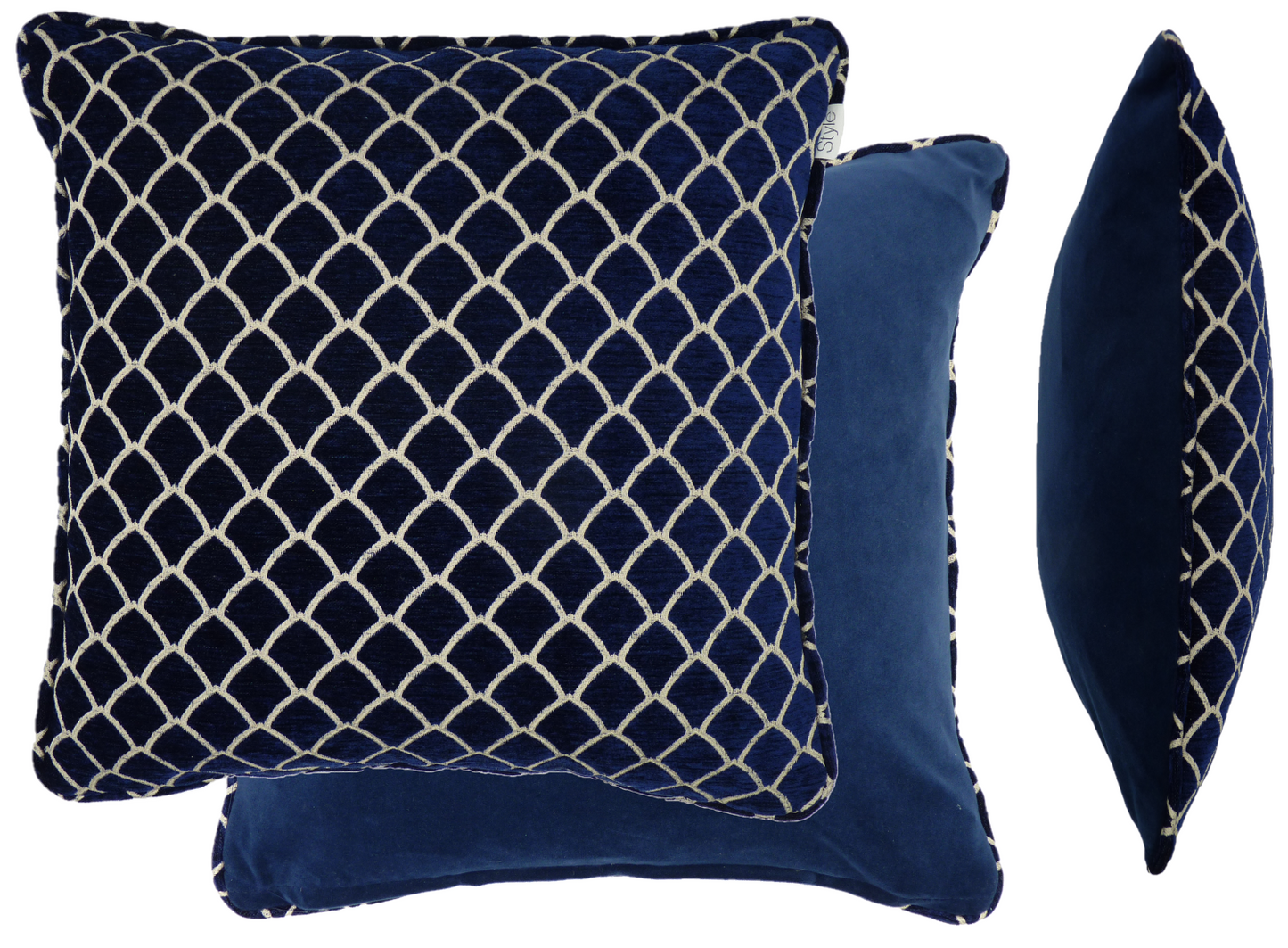 Eze Blue Moonlight Chenille Cushion Cover (45cm x 45cm)