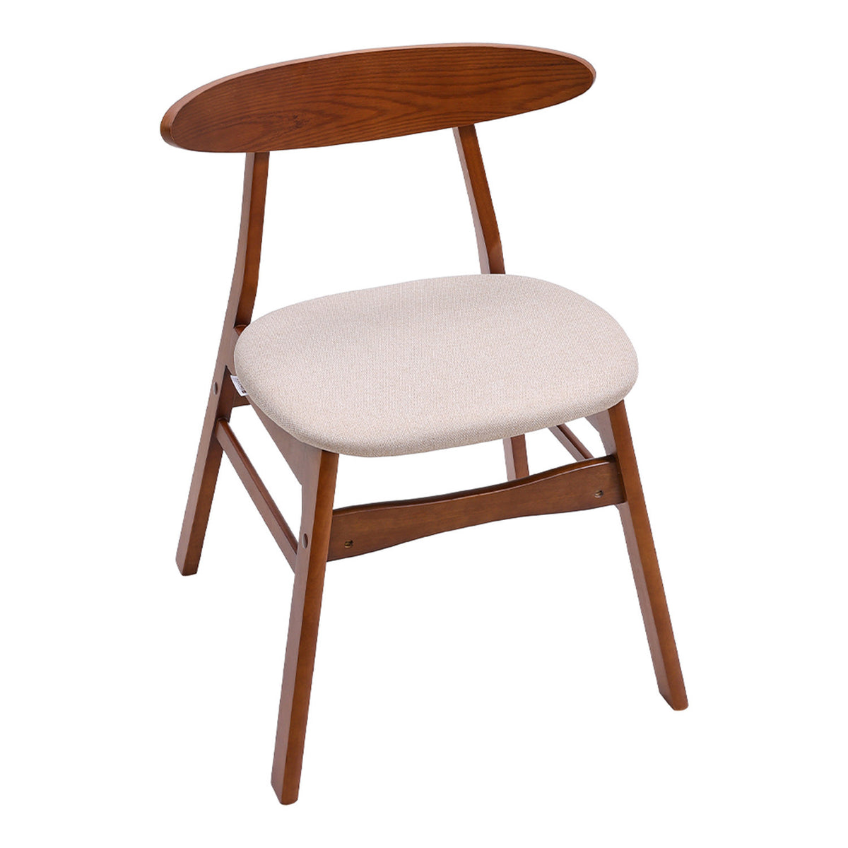 Beige Linen Dining Chairs Set of 2