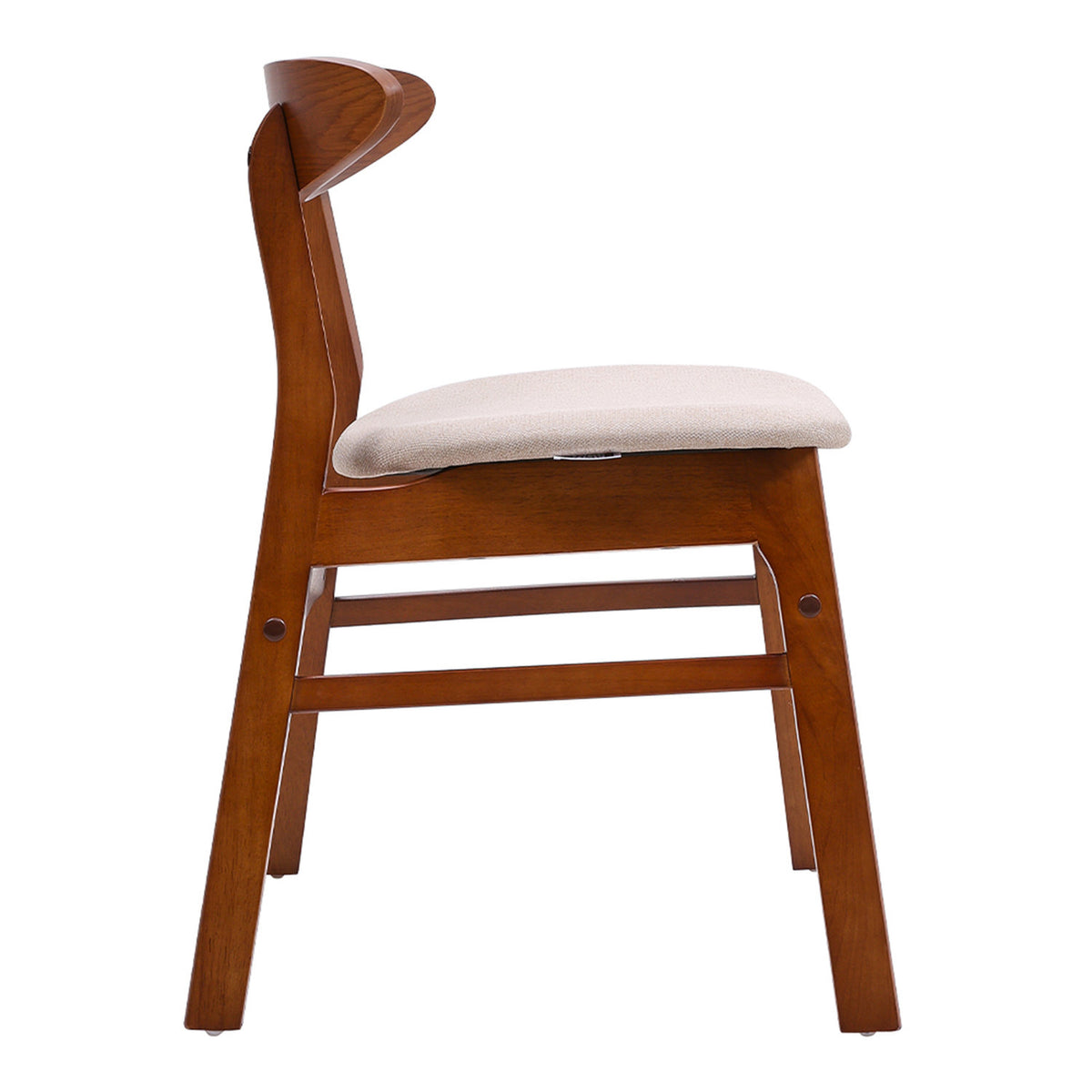 Beige Linen Dining Chairs Set of 2