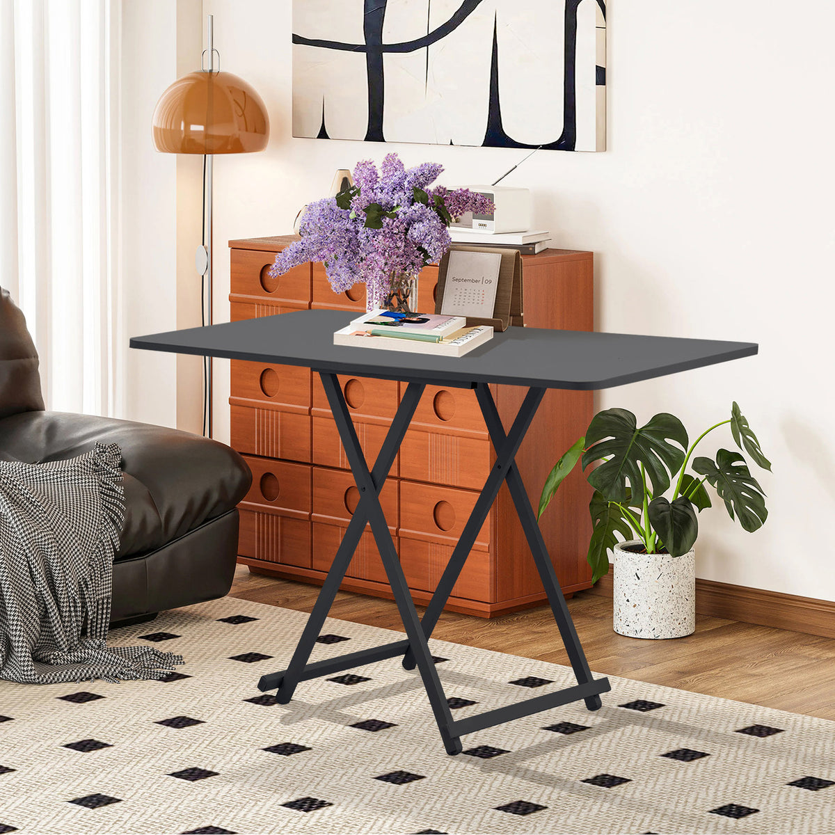 Black Foldable Dining Table