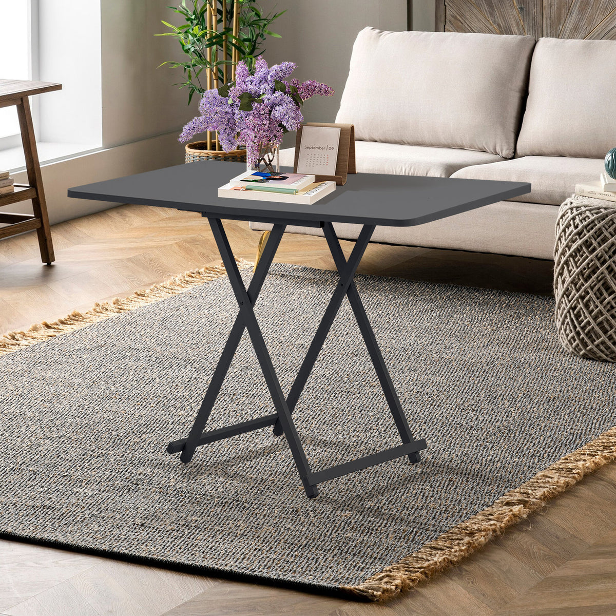 Black Foldable Dining Table