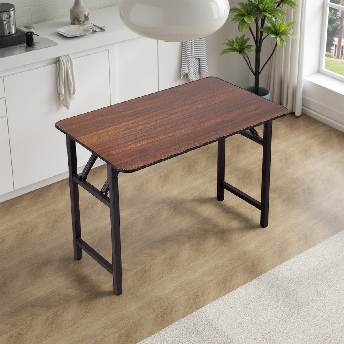 Walnut Foldable 2 Seater Dining Table