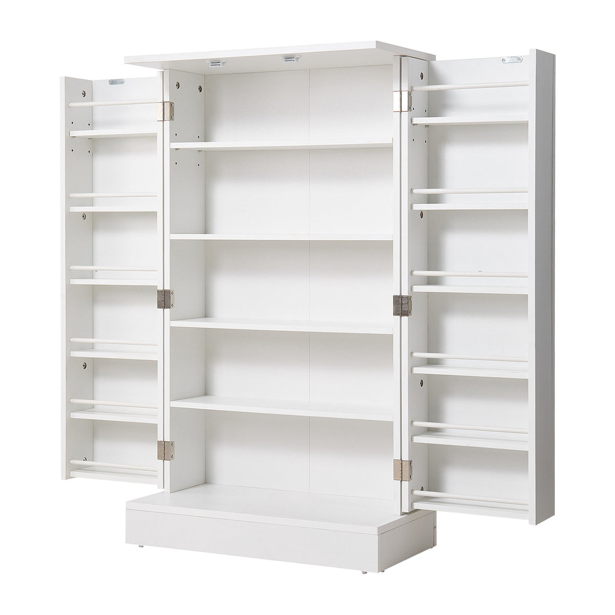 White Kitchen Pantry Cabinet with 5 Shelves