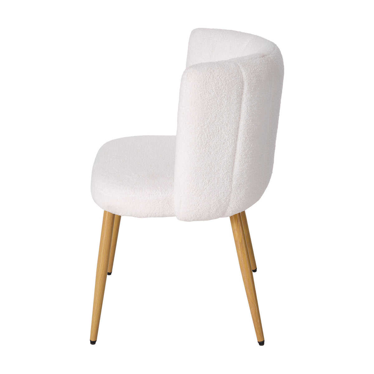Set of 2 Teddy Fleece Dining Chairs