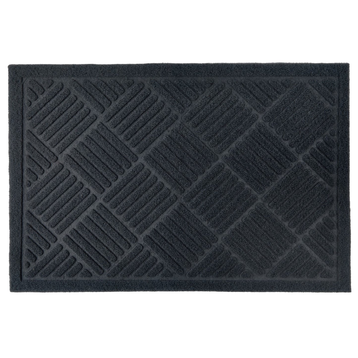 Cross Hatch Easy Care Absorbent Doormat in Black