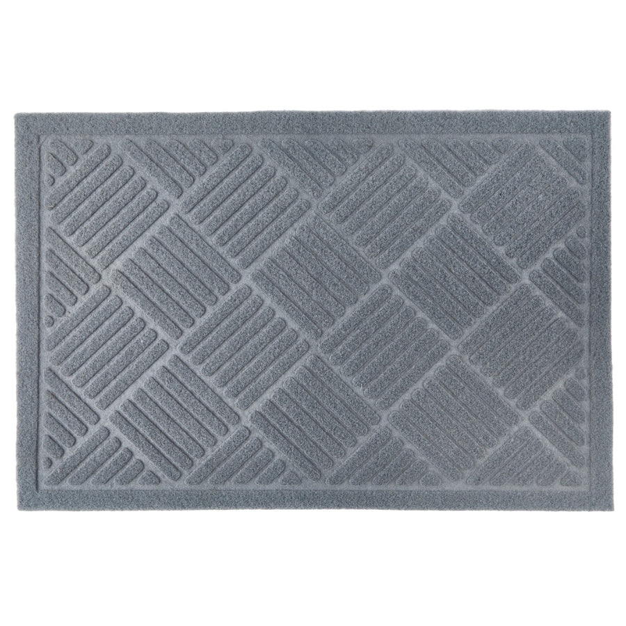 Cross Hatch Easy Care Absorbent Doormat in Grey