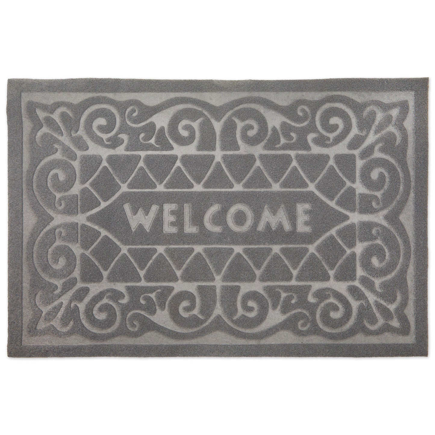 Welcome Grey Easy Care Absorbent Doormat