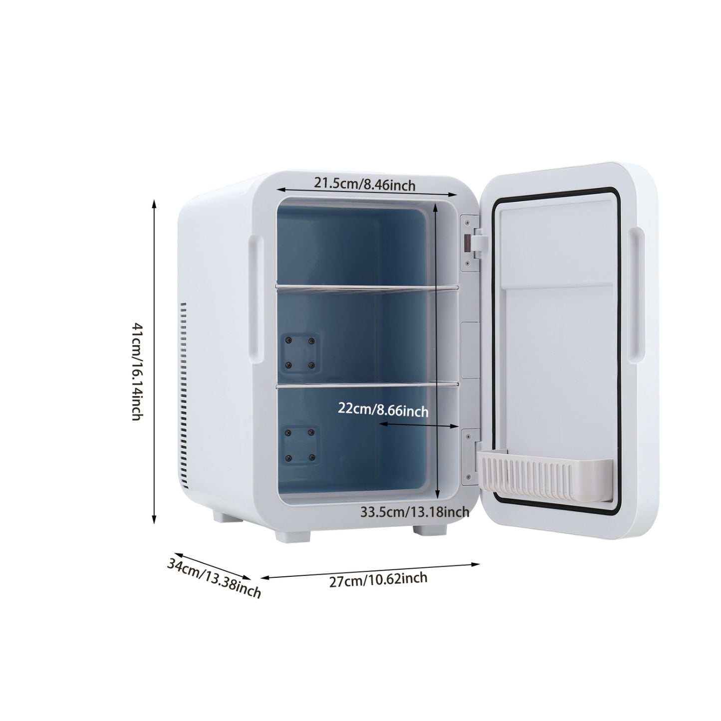Mini Fridge White 16L Cooling & Warming