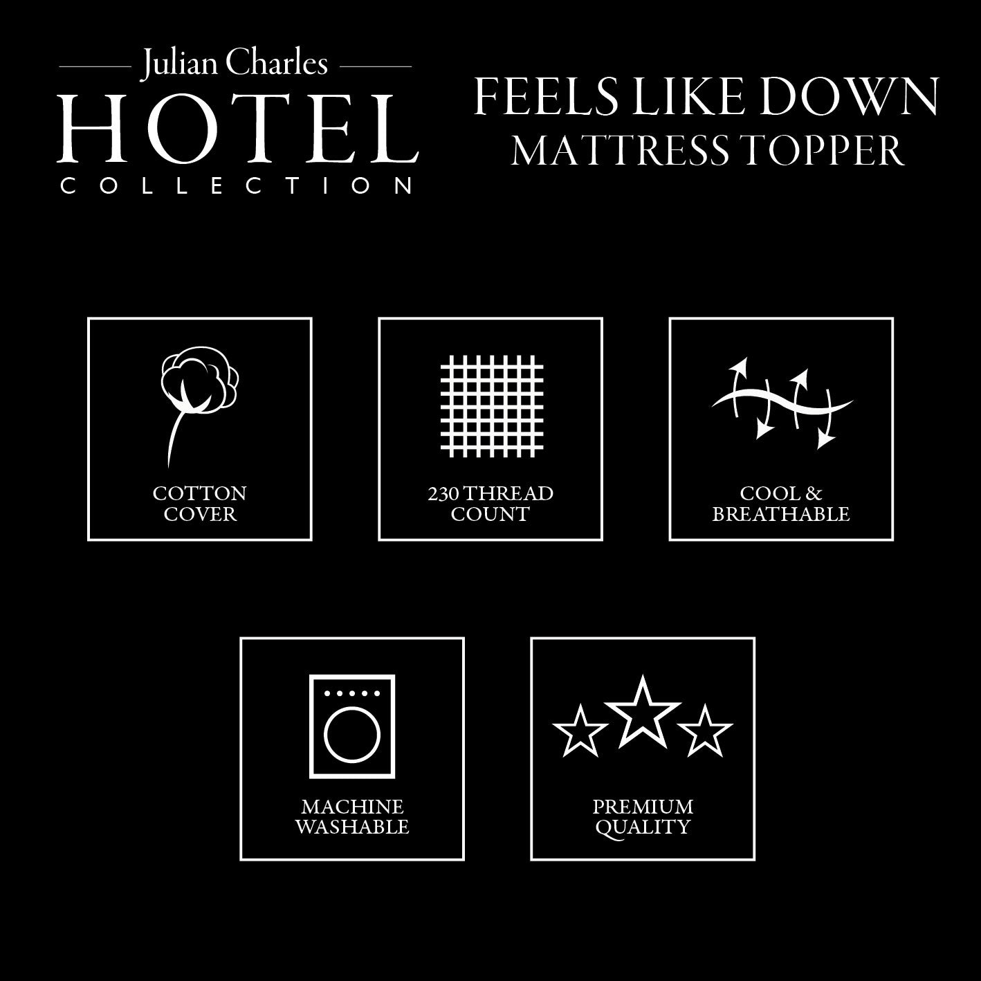 Feels Like Down Hotel Collection Mattress Topper