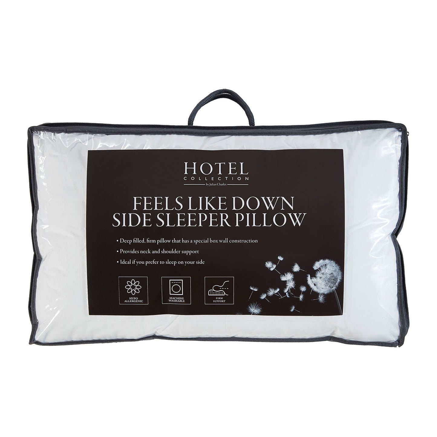 Feels Like Down Hotel Side Sleeper Pillow - Medium/Firm Filling