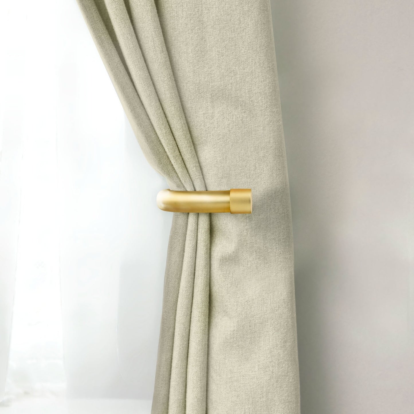 Full Stop Matt Gold Curtain Holdbacks (Pair)