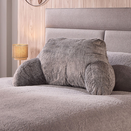 Luxury Faux Fur Grey Cuddle Cushion
